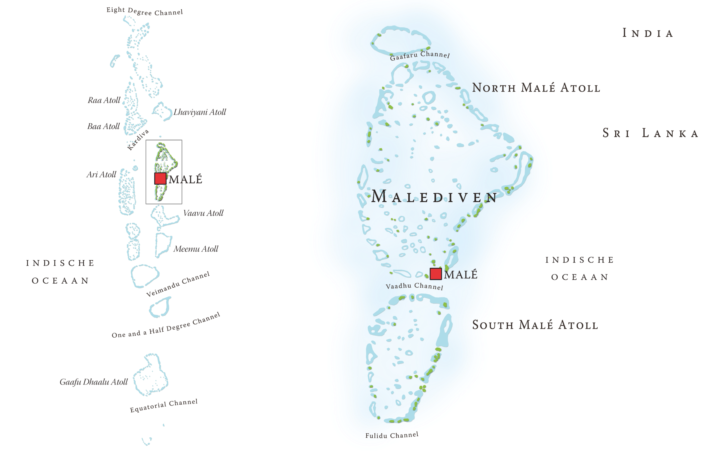 Landkaart Malediven